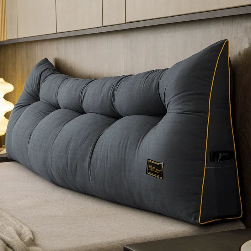 Korean Headboard Cushion Triangular Pillow with Filler Removable Soft Cute Pillow Ideal for Bedroom Reading and Relaxing 쇼파쿠션