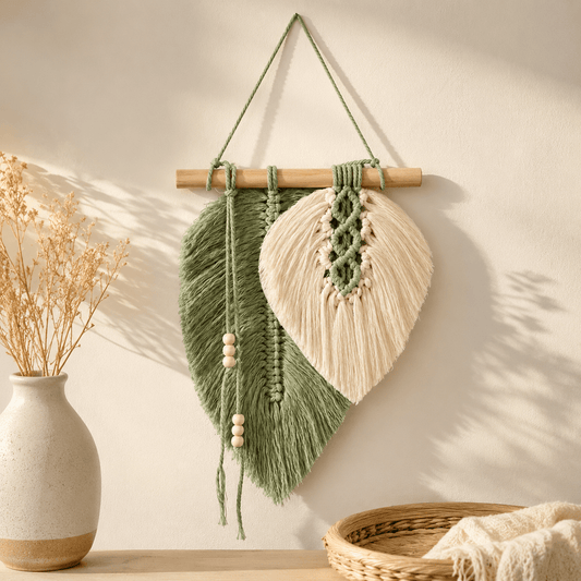 Willow Leaf - Macramé Leaf Wall Hanging - Image