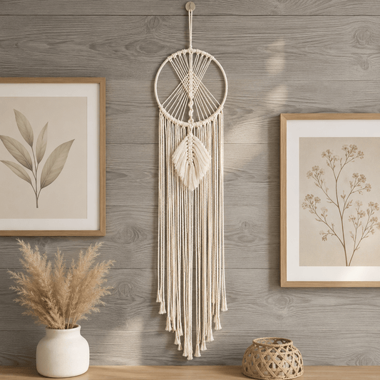 Moonwoven - Macramé Dreamcatcher Wall Tapestry - Image