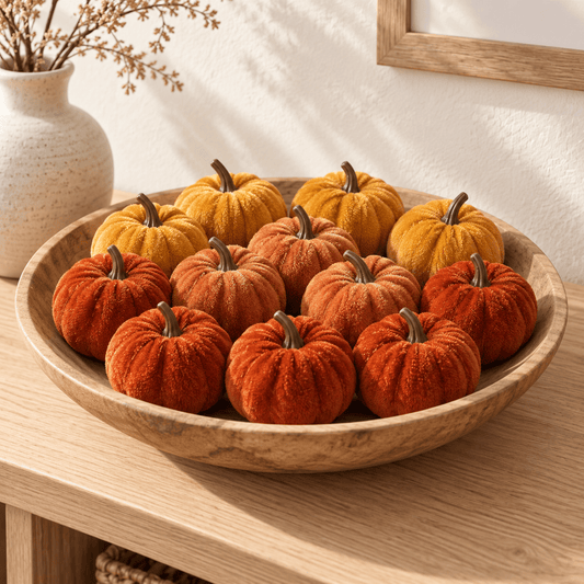 Harvest Plush - 12-Piece Plush Mini Pumpkin Décor Set - Image