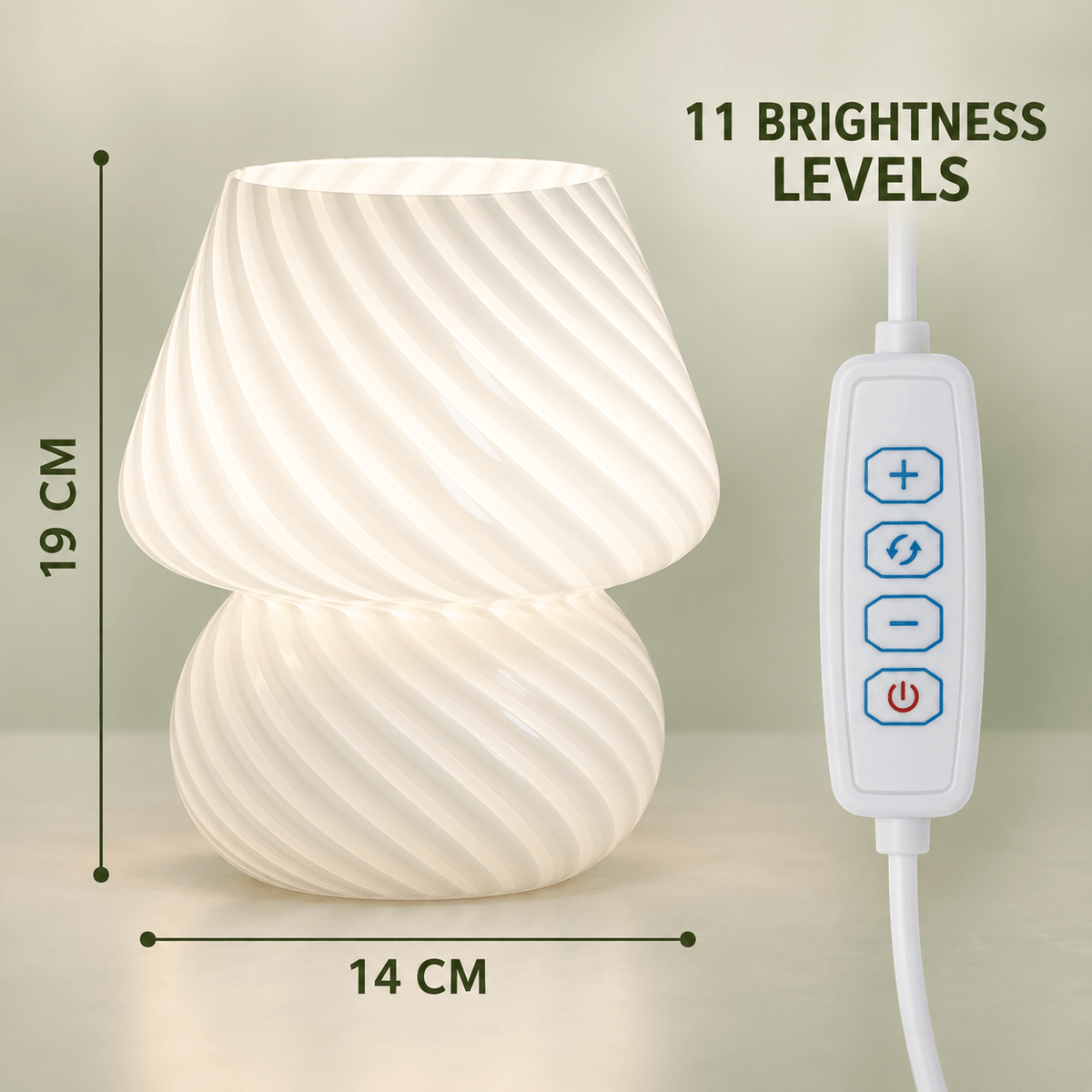 Eira – Swirled Glass Table Lamp - Urban Alcove