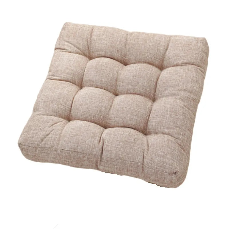 Linen Tufted Seat Cushion Square Large Floor Cushions Futon Meditation Yoga Thickened Floor Seating Pillow Tatami Kids Seat Pads