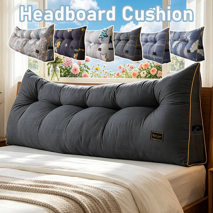 Korean Headboard Cushion Triangular Pillow with Filler Removable Soft Cute Pillow Ideal for Bedroom Reading and Relaxing 쇼파쿠션