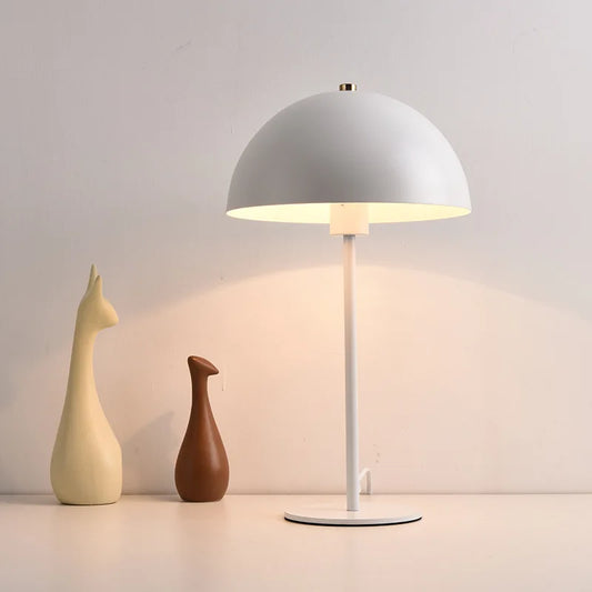 Modern Mushroom Table Lamp - Creative Iron Art Desk Lamp, Minimalist Decorative Bedside Light for Bedroom, Living Room, Study, or Home Office 