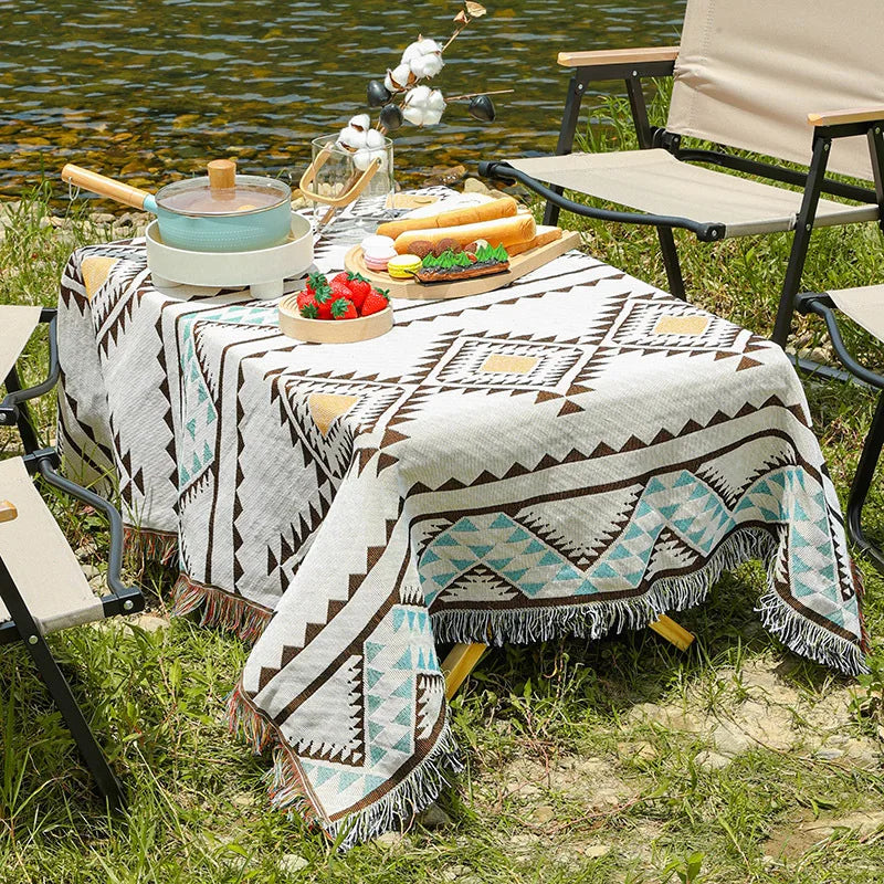 Bohemian Plaid Cotton Blanket for Sofa Bed Decoration Blankets Camping Picnic Blanket Sofa Cover Throw Blanket Bedspread Decor