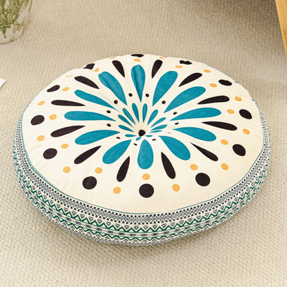 Bohemian Round Floor Cushion - Thickened Mandala Meditation Pillow, Soft Plush Tatami Seat Pad