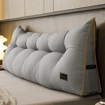 Korean Headboard Cushion Triangular Pillow with Filler Removable Soft Cute Pillow Ideal for Bedroom Reading and Relaxing 쇼파쿠션
