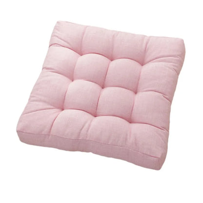 Linen Tufted Seat Cushion Square Large Floor Cushions Futon Meditation Yoga Thickened Floor Seating Pillow Tatami Kids Seat Pads