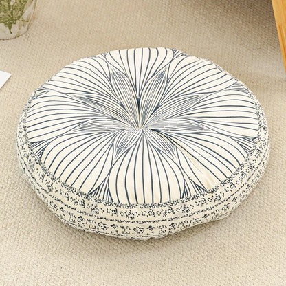 Bohemian Round Floor Cushion - Thickened Mandala Meditation Pillow, Soft Plush Tatami Seat Pad