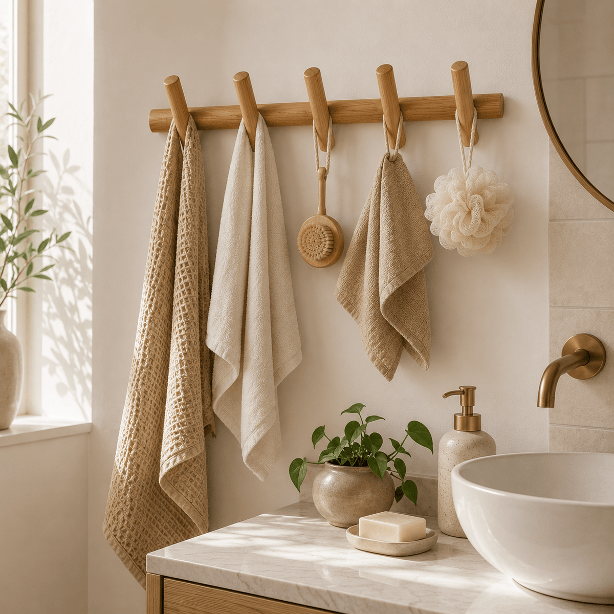 Birch - Solid Oak Wall Coat Rack - Urban Alcove