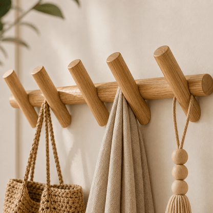 Birch - Solid Oak Wall Coat Rack - Urban Alcove