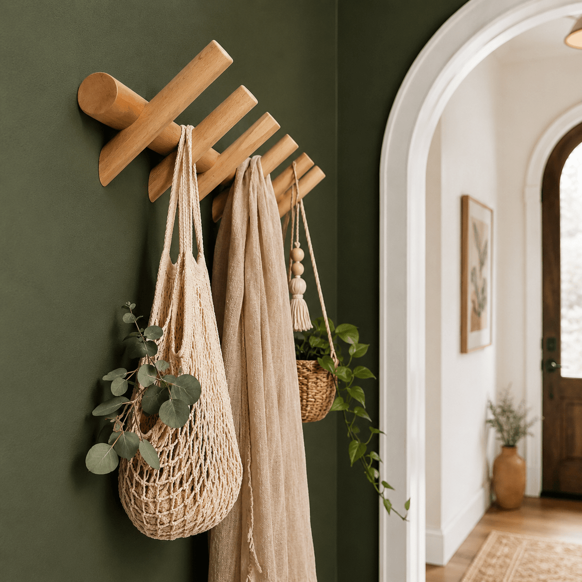 Birch - Solid Oak Wall Coat Rack - Urban Alcove