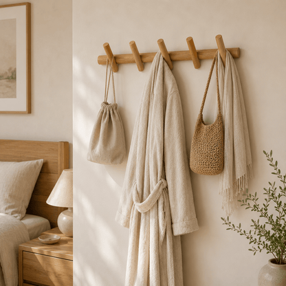 Birch - Solid Oak Wall Coat Rack - Urban Alcove