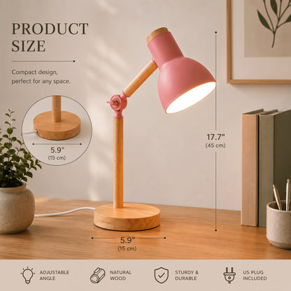 Oslo - Nordic Wood Adjustable Desk Lamp - Urban Alcove