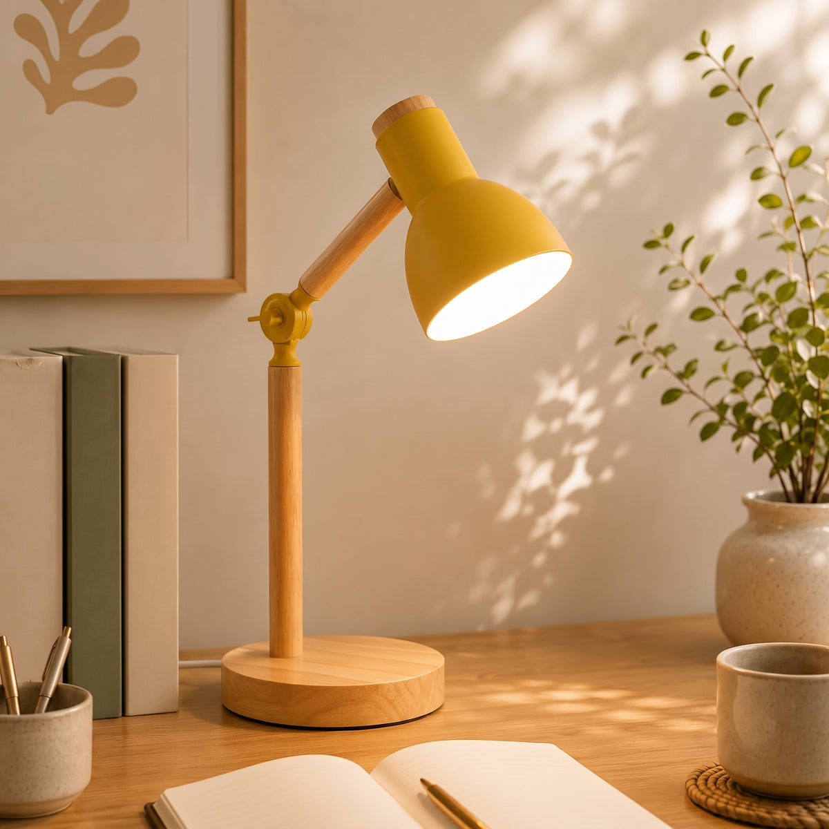 Oslo - Nordic Wood Adjustable Desk Lamp - Urban Alcove