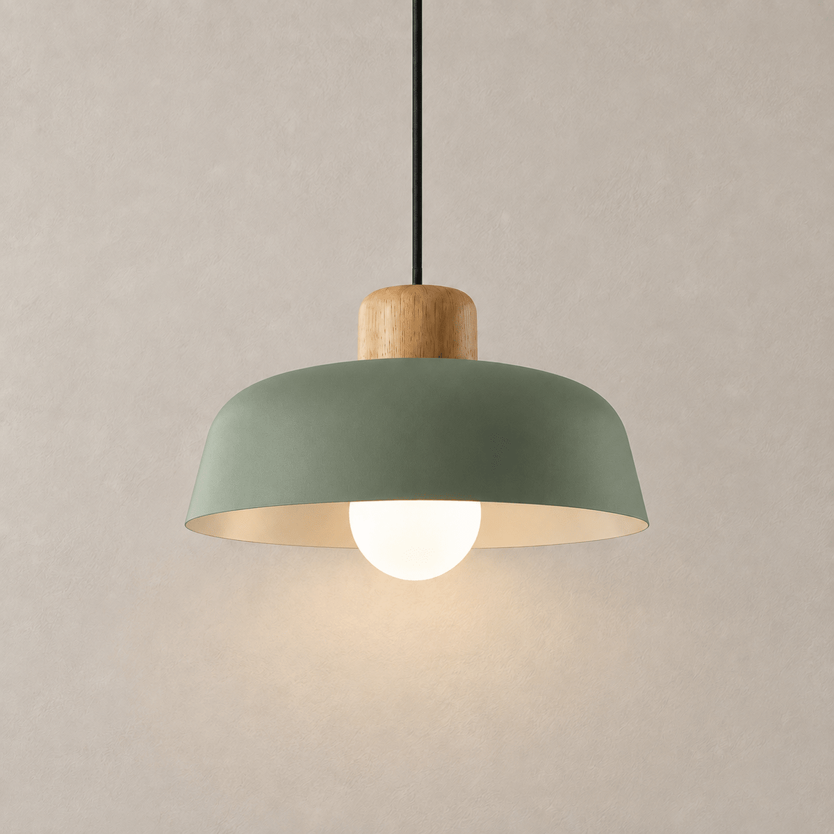 Fjord - Nordic Pendant Light — Green / No Bulbs in a clean warm-neutral product setting