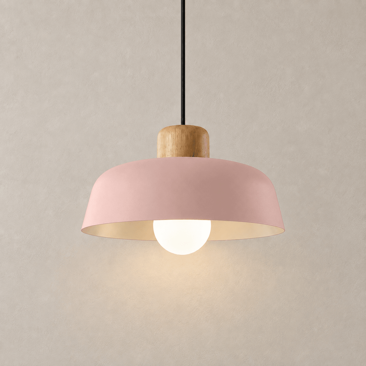 Fjord - Nordic Pendant Light — Pink / No Bulbs in a clean warm-neutral product setting