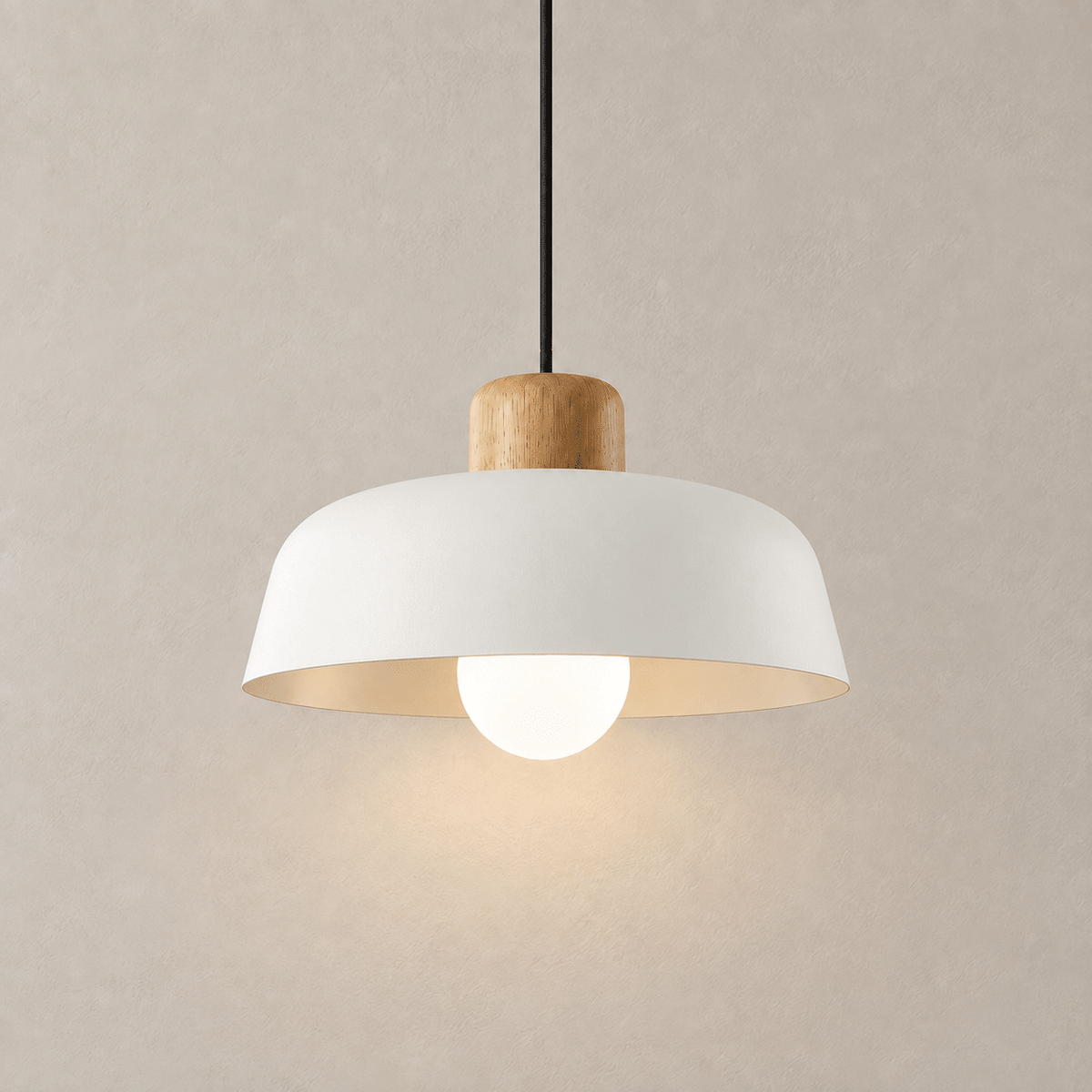 Fjord - Nordic Pendant Light — White / No Bulbs in a clean warm-neutral product setting