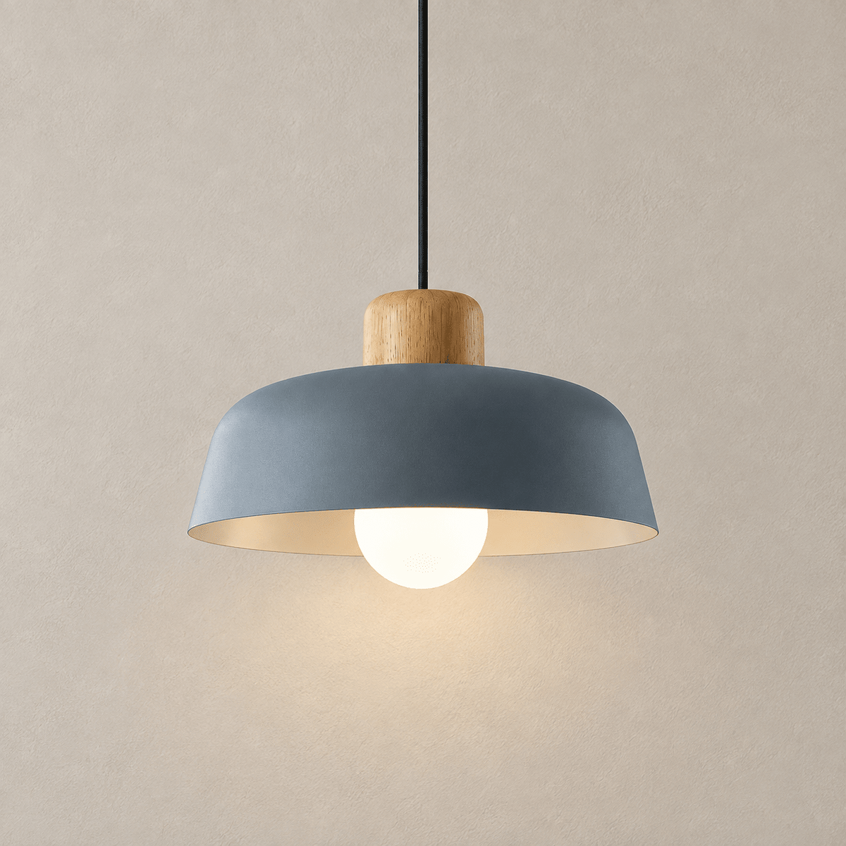 Fjord - Nordic Pendant Light — Blue / No Bulbs in a clean warm-neutral product setting