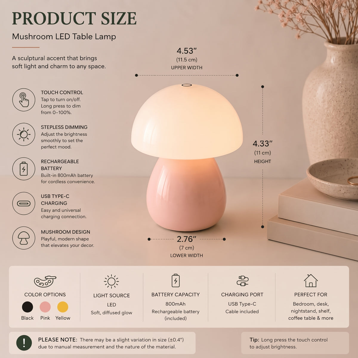 Luna - Mushroom Table Lamp - Urban Alcove