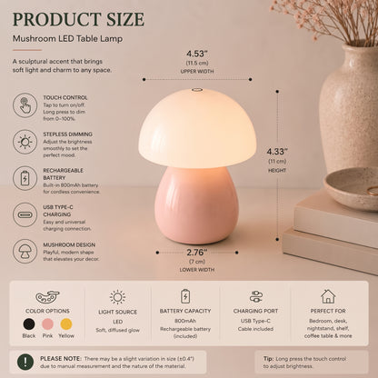 Luna - Mushroom Table Lamp - Urban Alcove