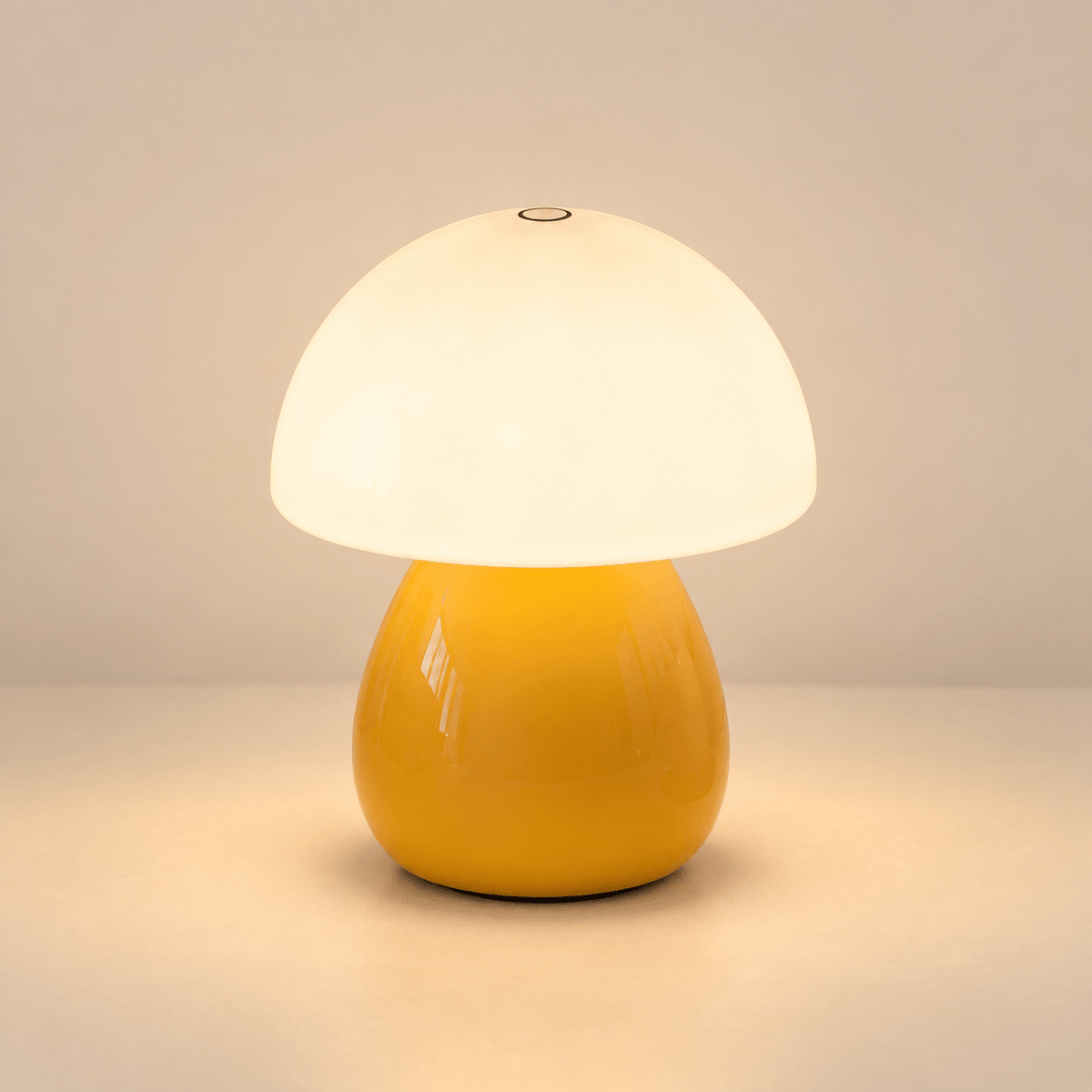 Luna - Mushroom Table Lamp — Yellow in a clean warm-neutral product setting