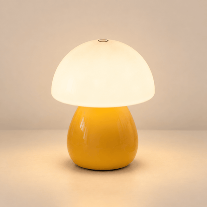 Luna - Mushroom Table Lamp — Yellow in a clean warm-neutral product setting