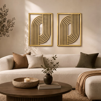 Atlas - Geometric Metal Wall Art - Urban Alcove