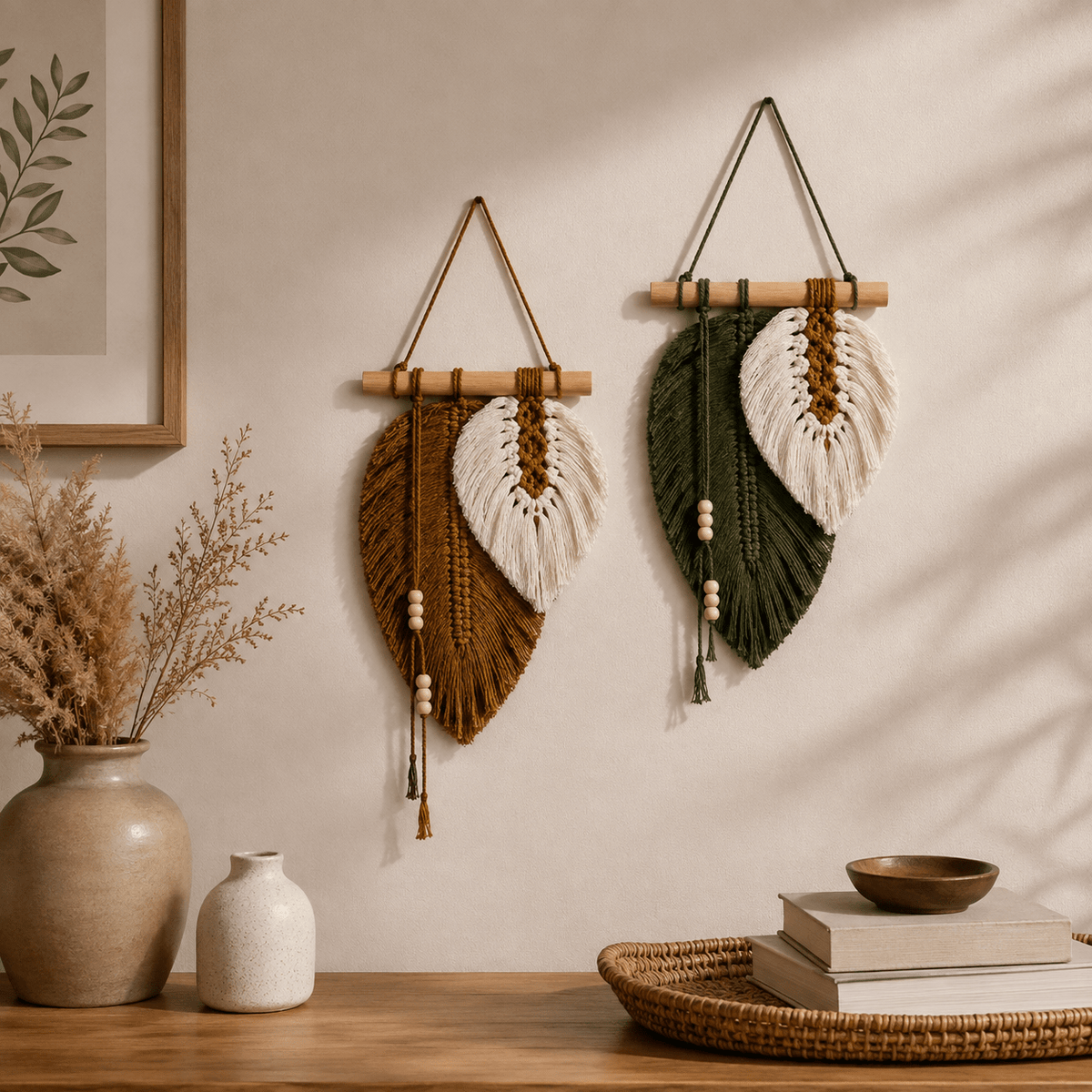 Willow Leaf - Macramé Leaf Wall Hanging - Urban Alcove