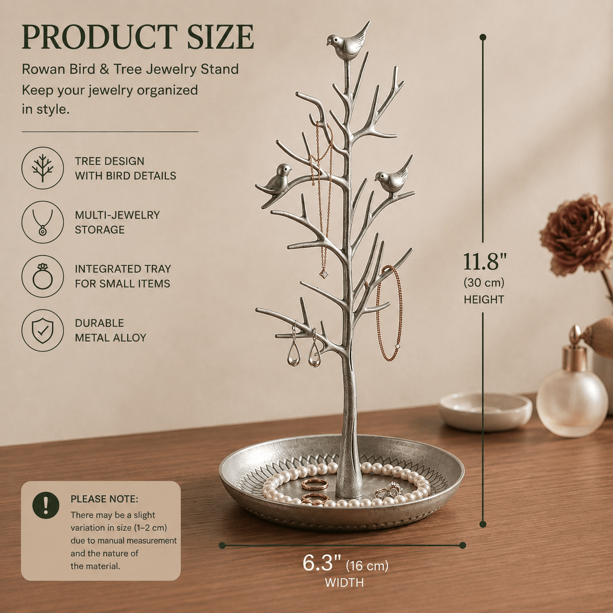 Rowan - Bird & Tree Jewelry Stand - Urban Alcove