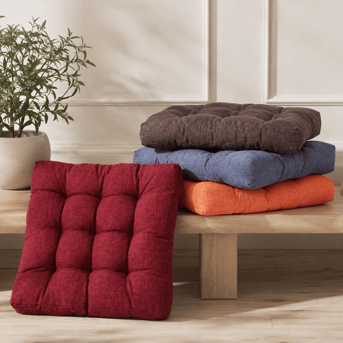 Noma - Tufted Square Floor Cushion - Urban Alcove