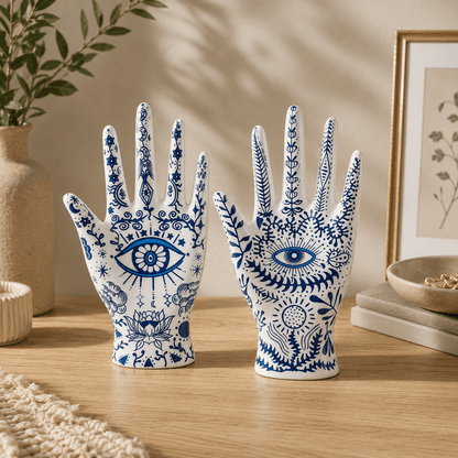 Amara - Hamsa Ceramic Jewelry Holder - Urban Alcove