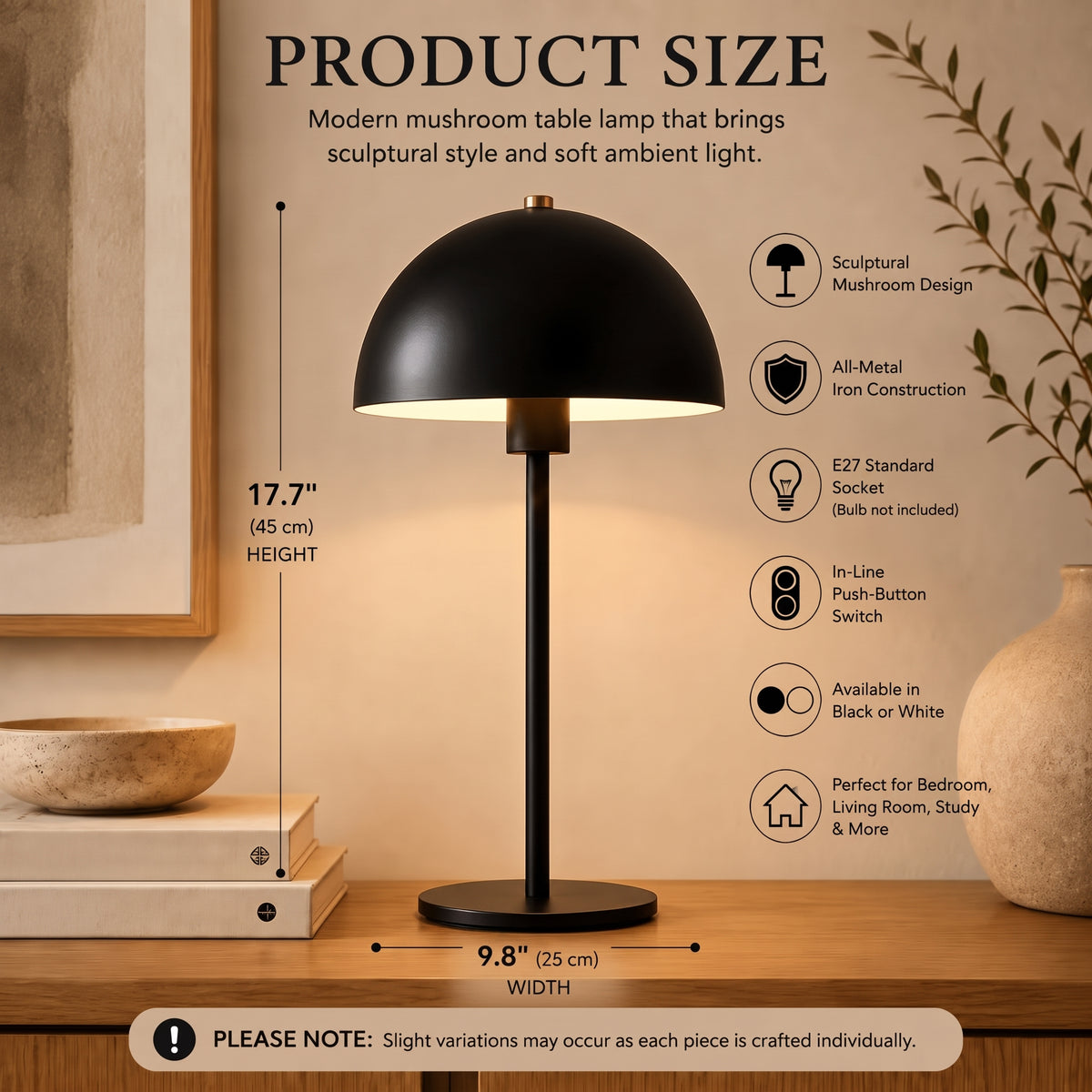 Lumi - Modern Mushroom Table Lamp - Urban Alcove