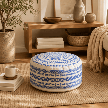 Koa - Geometric Boho Pouf Cover - Urban Alcove