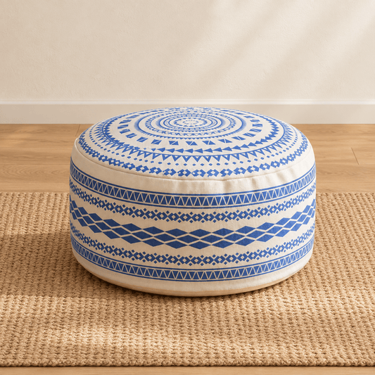 Koa - Geometric Boho Pouf Cover - Image