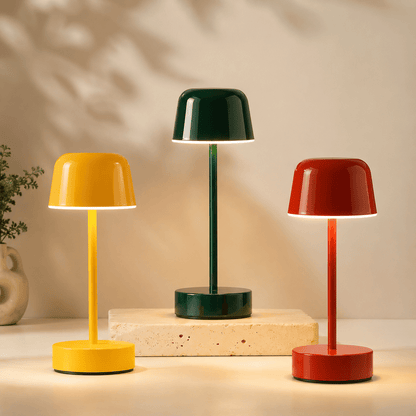 Vela - Cordless Rechargeable Mushroom Table Lamp - Urban Alcove
