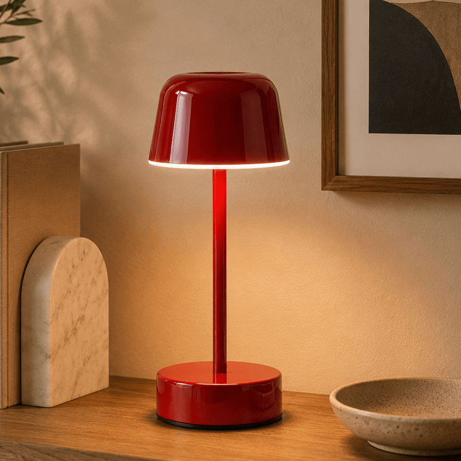 Vela - Cordless Rechargeable Mushroom Table Lamp - Urban Alcove