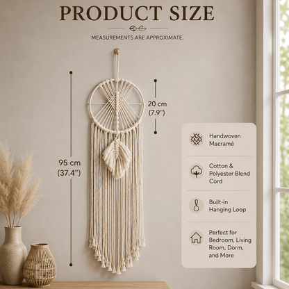 Moonwoven - Macramé Dreamcatcher Wall Tapestry - Urban Alcove