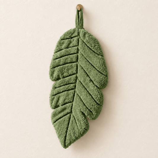 Sage Leaf - Leaf-Shaped Hanging Hand Towel - Image