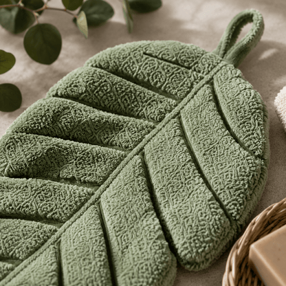 Sage Leaf - Leaf-Shaped Hanging Hand Towel - Urban Alcove