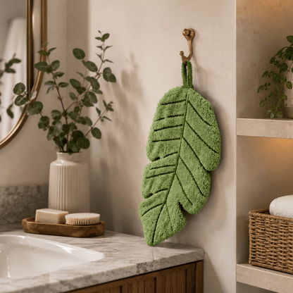 Sage Leaf - Leaf-Shaped Hanging Hand Towel - Urban Alcove