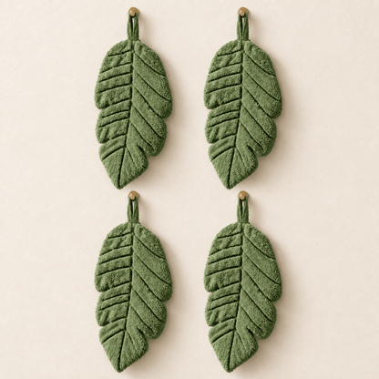 Sage Leaf - Leaf-Shaped Hanging Hand Towel - Urban Alcove