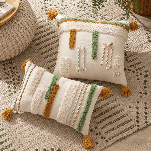 Dune Fringe – Textured Tufted Pillow Cover
