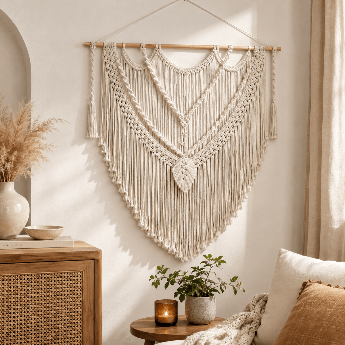 Willow Leaf - Boho Woven Tapestry Wall Hanging - Urban Alcove