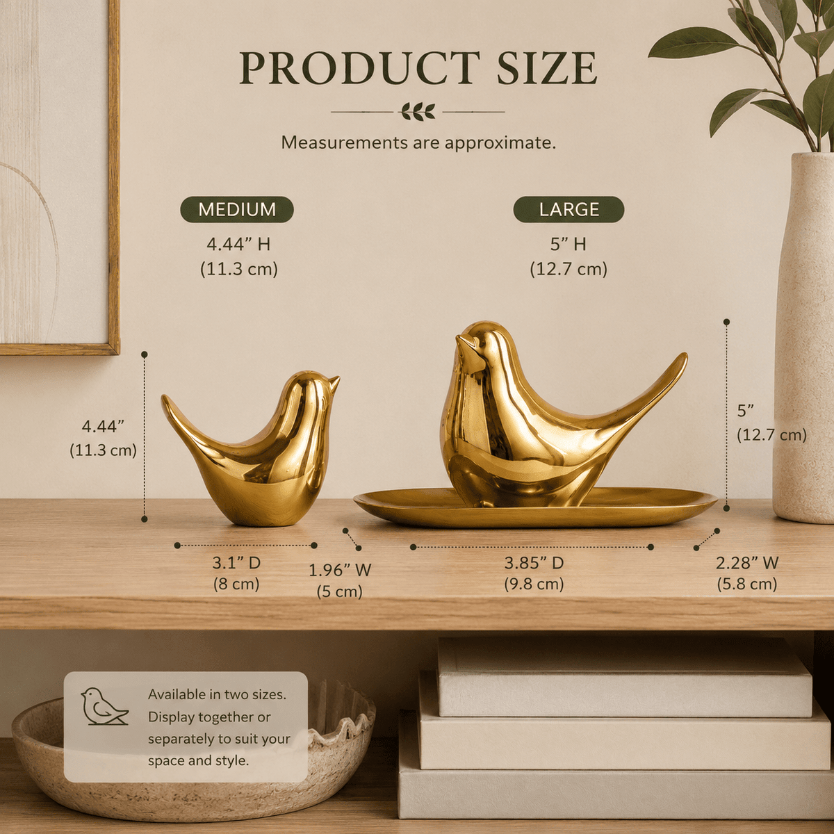 Gilded - Modern Nordic Gold Bird Figurine - Urban Alcove