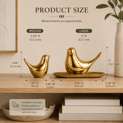 Gilded - Modern Nordic Gold Bird Figurine - Urban Alcove