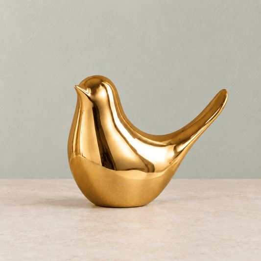 Gilded - Modern Nordic Gold Bird Figurine - Image