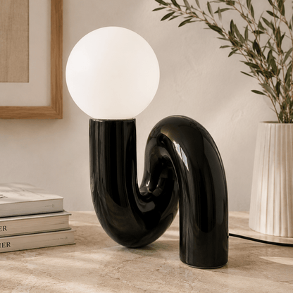 Solene - Globe Glass Table Lamp - Urban Alcove