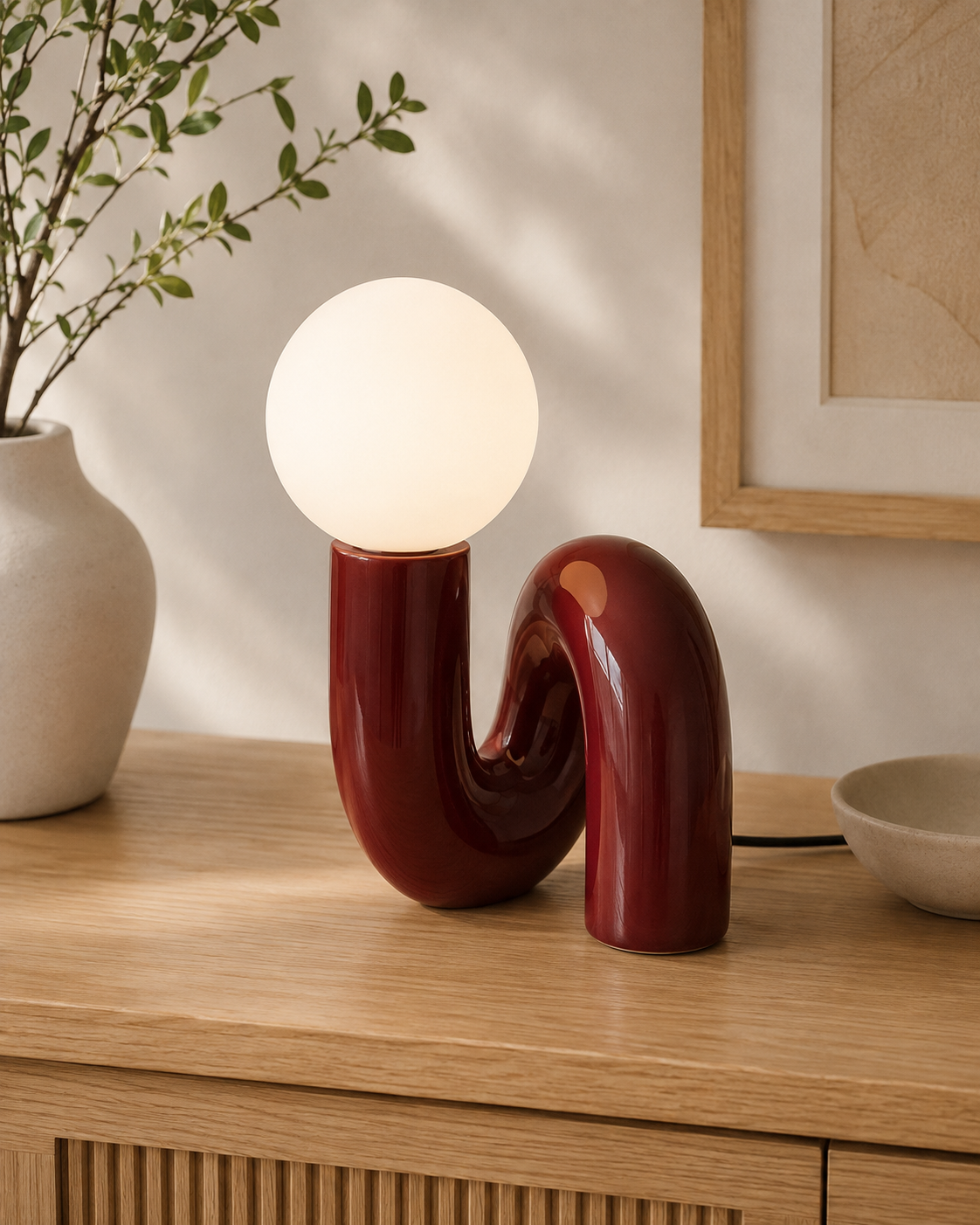 Nordic Postmodern Lamp - Creative Globe Glass Table Lamp - Retro "Moon" Aesthetic