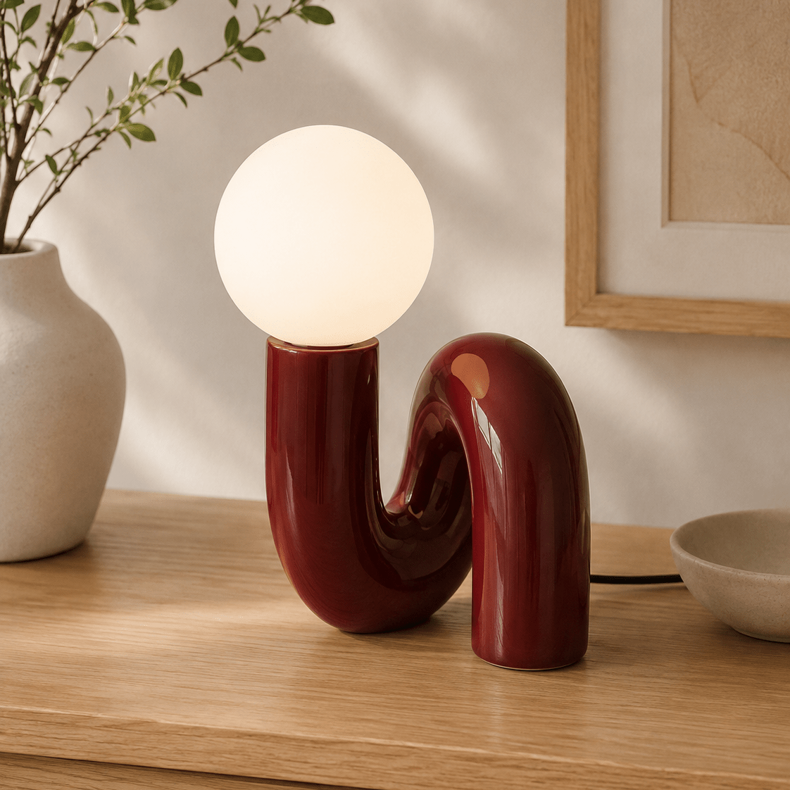Solene - Globe Glass Table Lamp - Urban Alcove